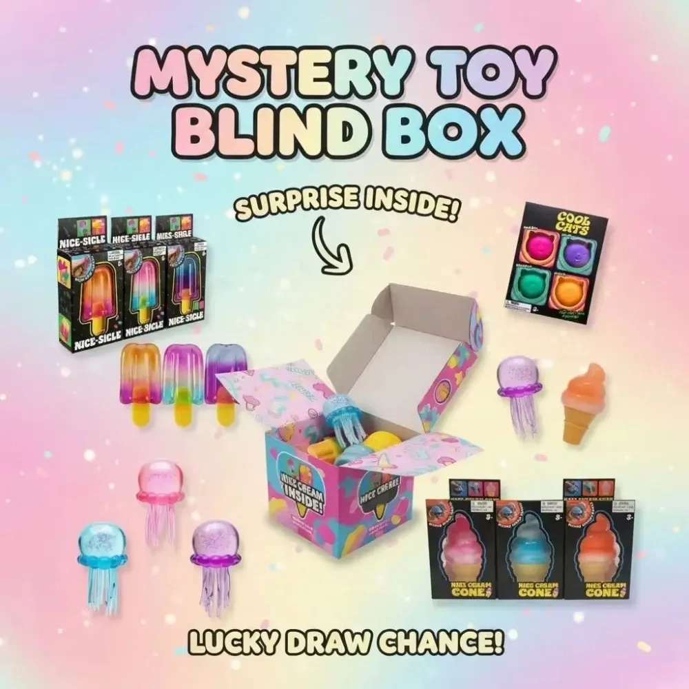 Party Games For Adults And Kids - Squishy Mystery Box, zestaw zabawek antystresowych