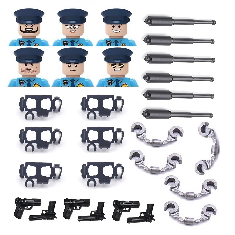 Lego Set Creator - 6 SZT./ZESTAW Kajdanki Policji Miasta USA